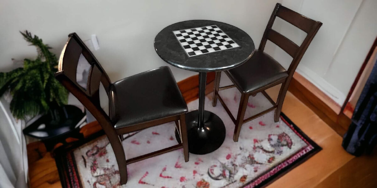 Epoxy Resin Chess Table