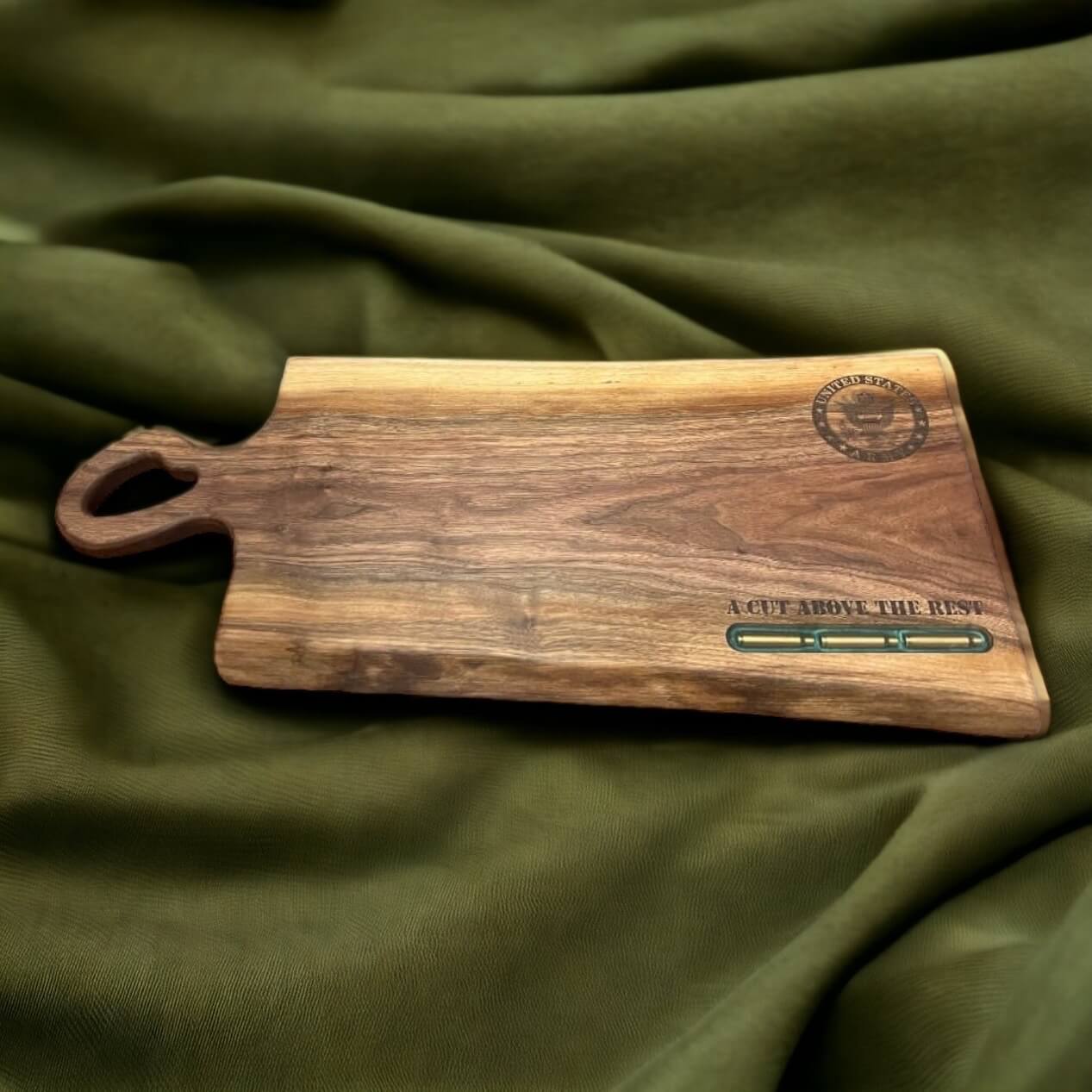 The Patriot - Live Edge Walnut Cutting Board