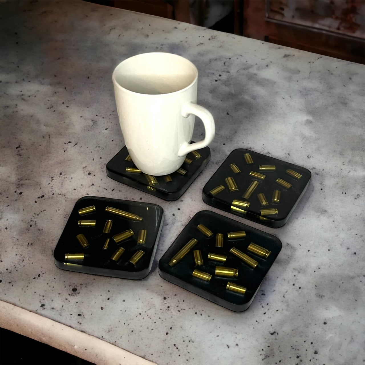 Shell Shocked Coasters - Black