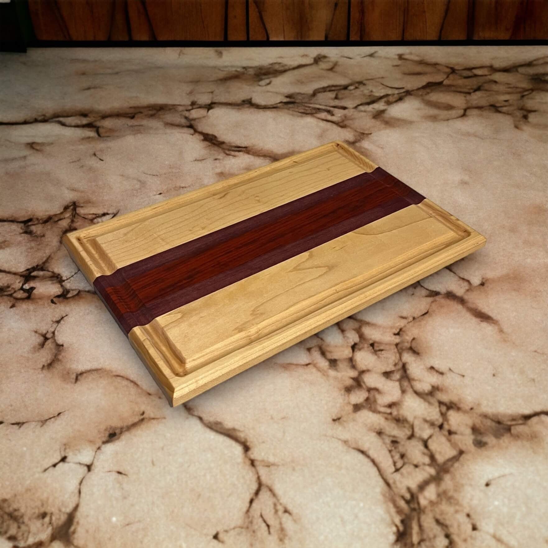 Maple, Purpleheart & Padauk Cutting Board