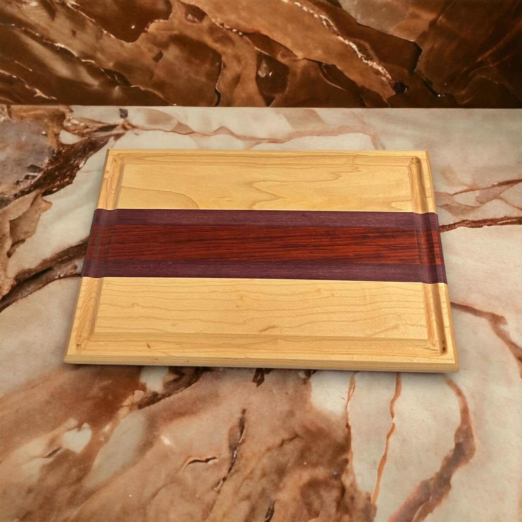 Maple, Purpleheart & Padauk Cutting Board