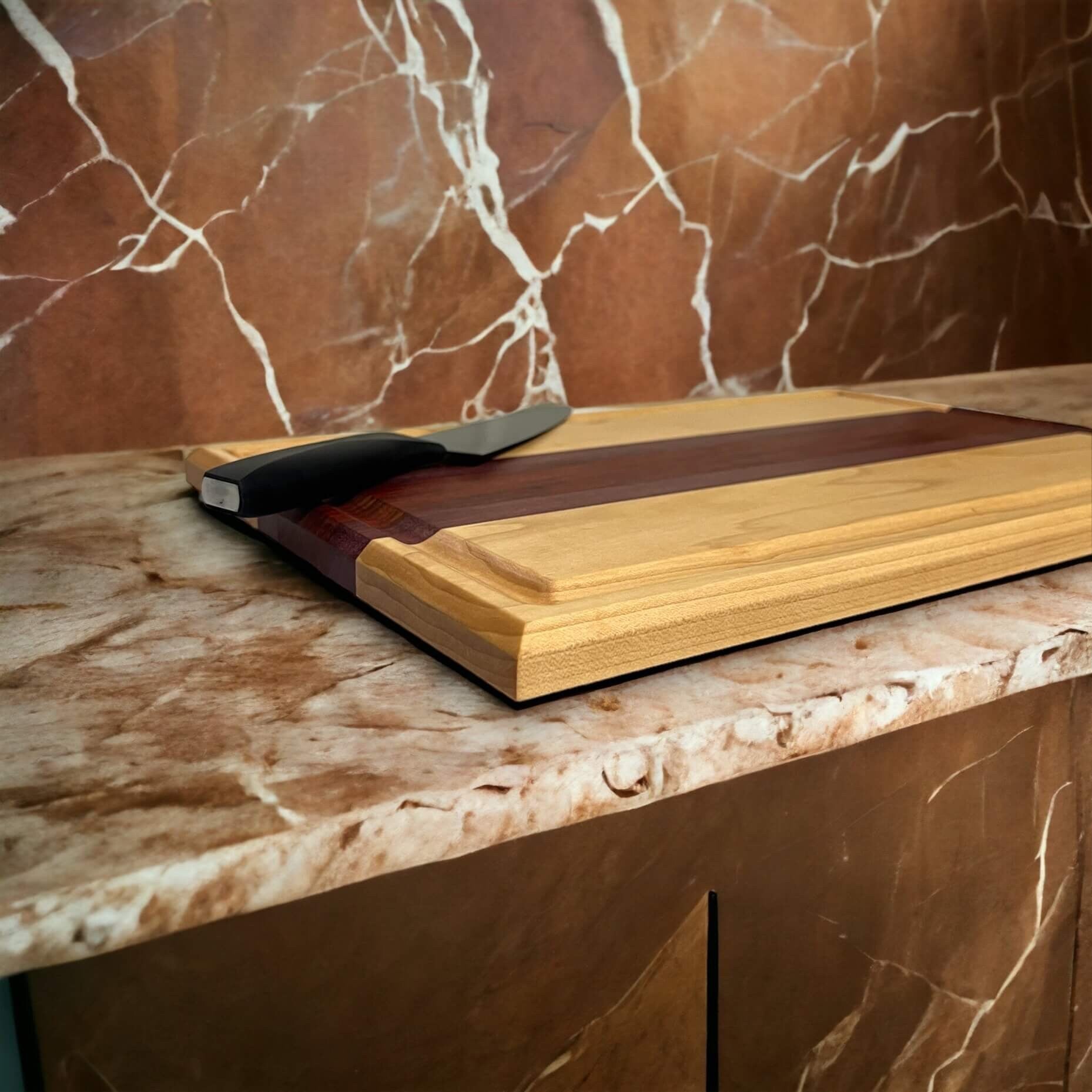 Maple, Purpleheart & Padauk Cutting Board