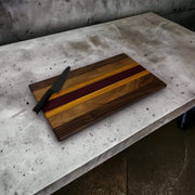 Walnut, Canarywood & Padauk Cutting Board