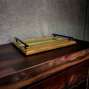 Olive Wood & Epoxy Serving Tray, Charcuterie Board, Cheese Tray, Wine Serving Tray