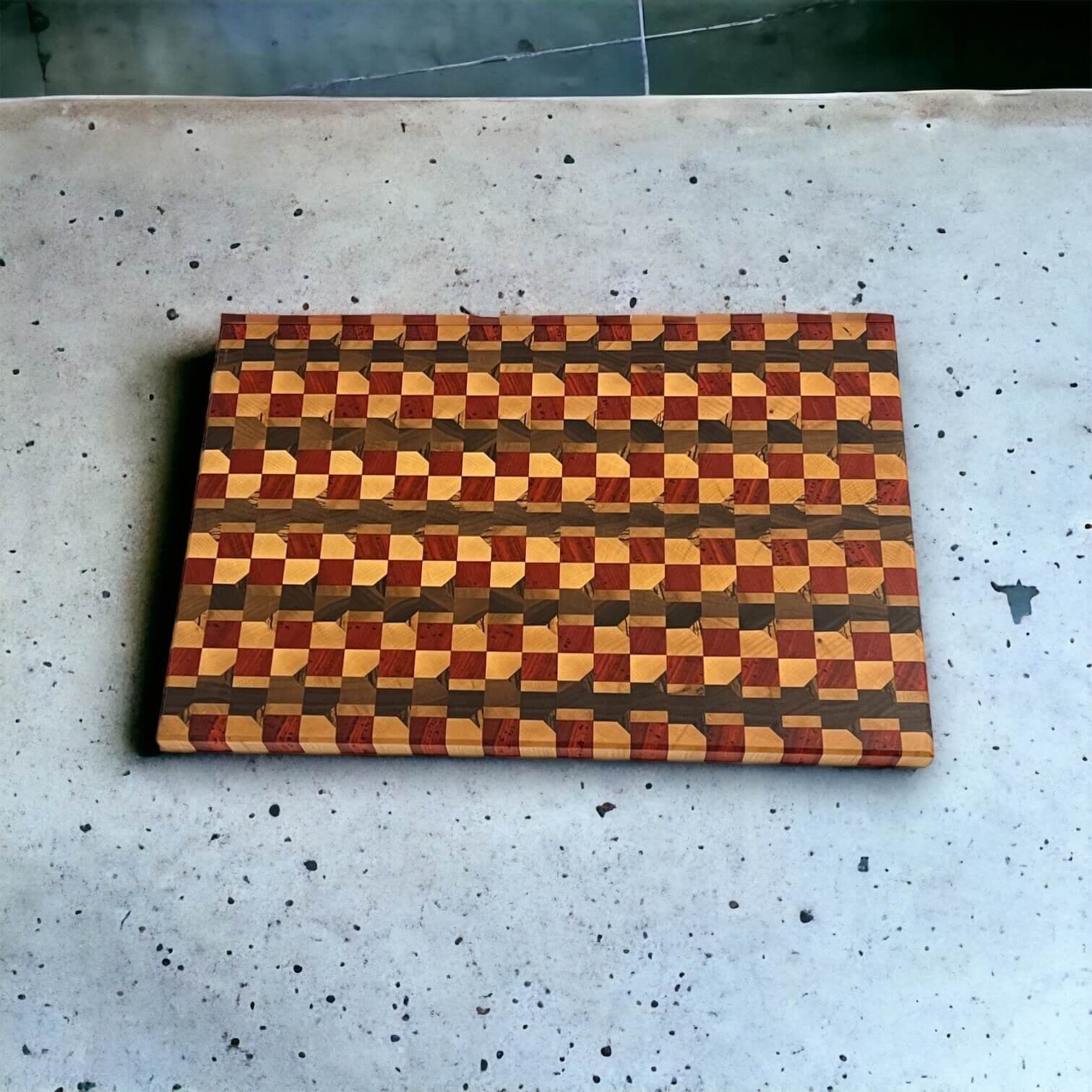 Walnut, Maple, Cherry, Padauk & Zebrawood Cutting Board