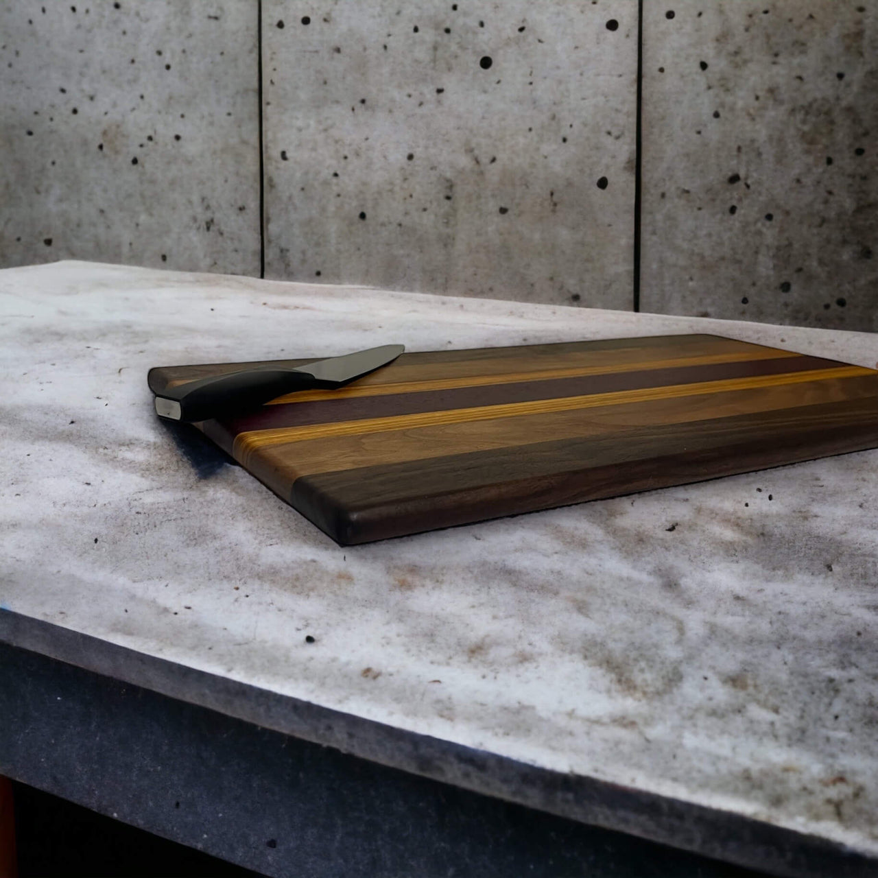 Walnut, Canarywood & Padauk Cutting Board