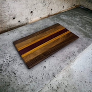 Walnut, Canarywood & Padauk Cutting Board